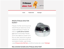 Tablet Screenshot of friteuseohnefett.de